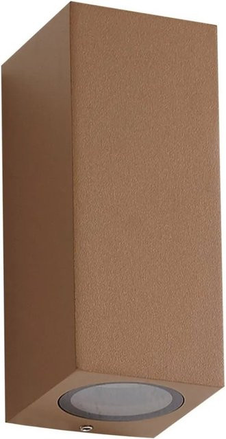 Lucande Xava Außenwandleuchte Modern aus Aluminium in Braun, 2-flammig GU10, IP65 - Bild 1