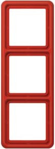 Jung 3-fach Rahmen in Rot aus Kunststoff - Bild 1