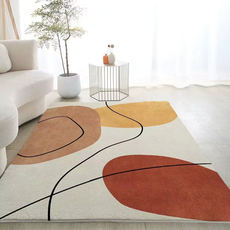 VIKAMA Curiosity Home Teppich mit abstraktem Muster in Beige und Multicolour, hypoallergenes Samtkissen für das Kinderzimmer, B x T: 160 x 80 cm - Bild 1