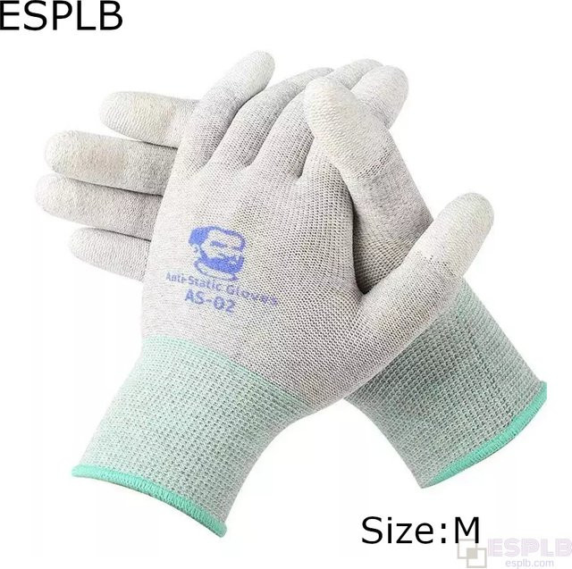 MECHANIC AS02 Anti-Statische Carbon Faser Handschuhe mit PU-Beschichtung für die Reparatur von Elektronik und Handys in Größe M/L - Bild 1