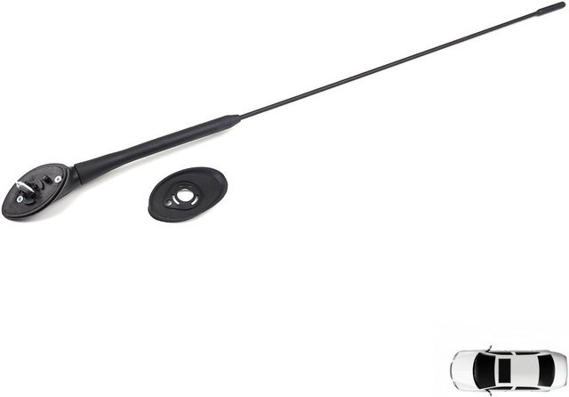 BROSS Dachantenne Antennenstab mit Halterung M5 in Schwarz für Ford Transit Custom Tourneo Connect Fiesta B Max EcoSport, inklusive GPS, Modell 9T1T18828AA - Bild 1