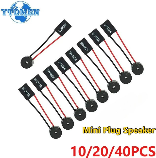 YTDMEN Mini Piezo Lautsprecher Set für PC Motherboard und Arduino, BIOS Alarm Summer, Schwarz - Bild 1