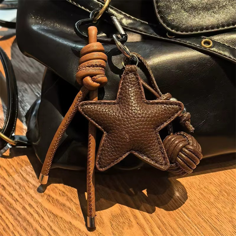 Taschenanhänger Leder, Stern - Bild 4