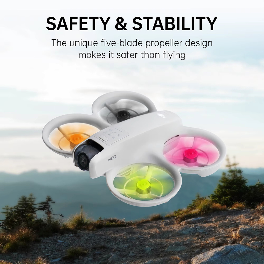 RCSTQ Fünfblättrige Schnellwechsel-Propeller für DJI Neo in Grün - Bild 3