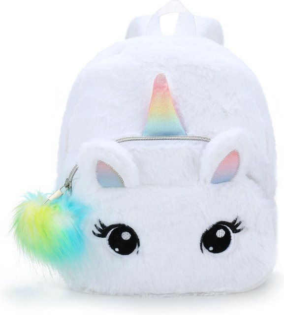BC Pet Supplies Einhorn Plüsch Rucksack, Weiß, ab 3 Jahre - Bild 1