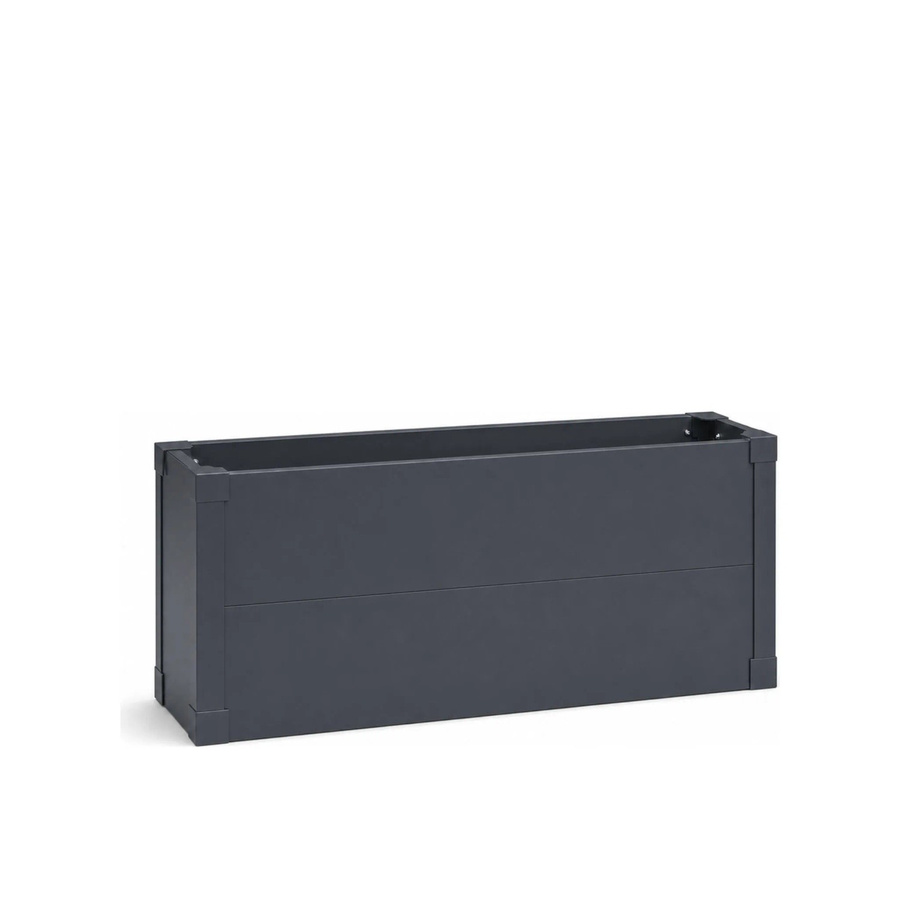 Floordirekt Hochbeet Andros aus Metall mit Boden in Anthrazit, B/T/H: 100 x 25 x 52 cm - Bild 2