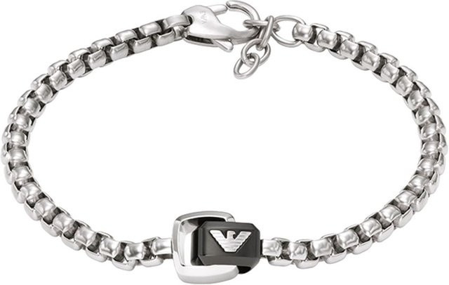 Emporio Armani Armband Herren, Edelstahl, Schwarz und Silber - Bild 1