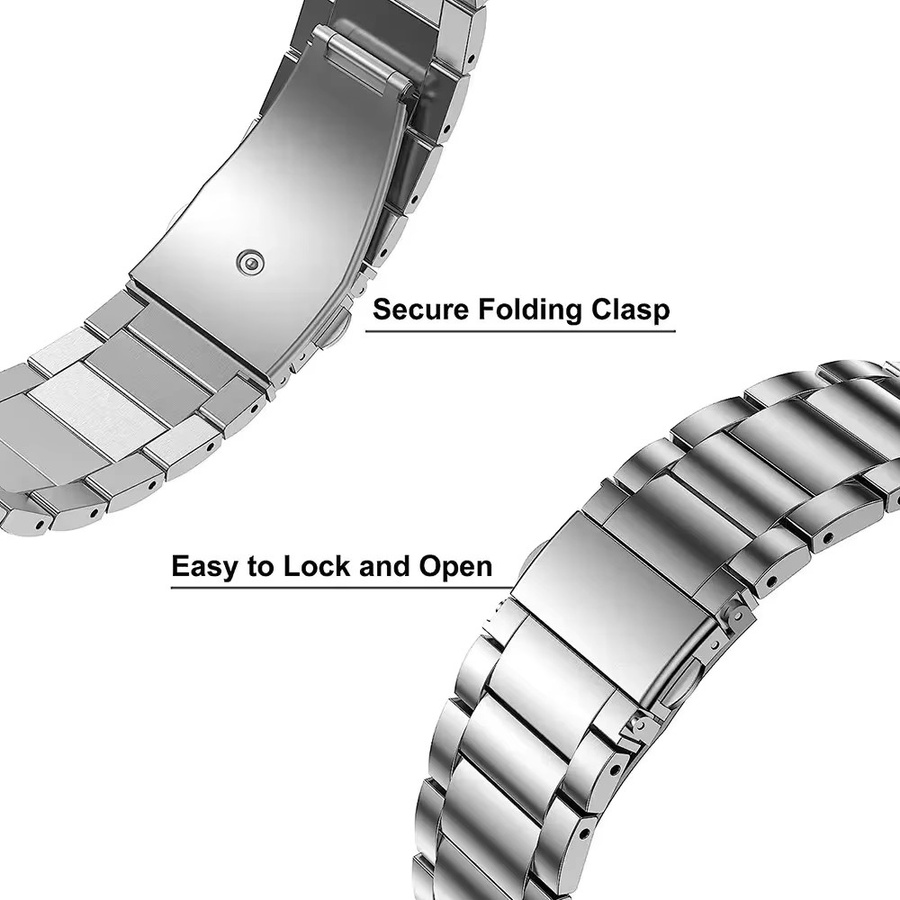 Uhrenarmband Titan, Edelstahl, Silber, 22 mm, Unisex - Bild 4