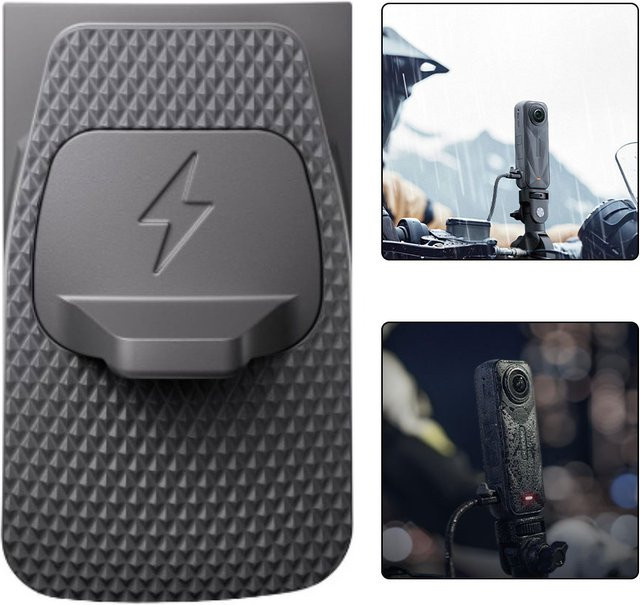 Insta360 One X5 USB-C Ladeanschluss-Seitenabdeckung, regenfeste Batterieabdeckung für Outdoor-Einsätze, Schwarz - Bild 1