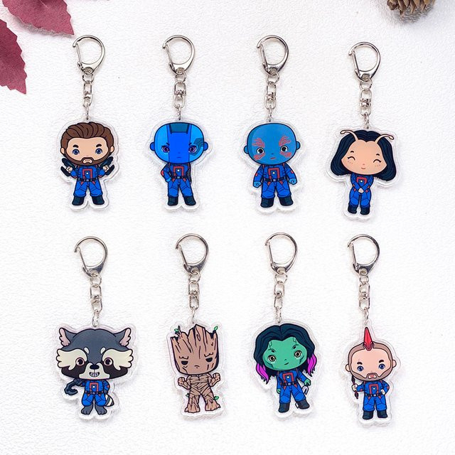 Potdemiel Schlüsselanhänger, Cartoon Guardians of the Galaxy, Acryl, 8 Stück - Bild 1