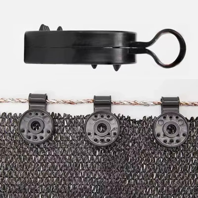 Schwarze Schattennetz-Clips zur Befestigung von Markisen und Netzen, Set mit 50 bis 200 Stück - Bild 2