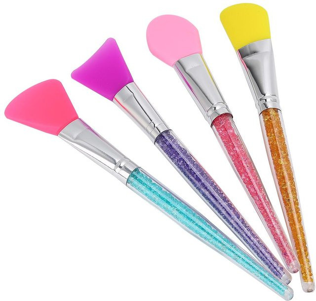 Koogeelife Gesichtsmaskenpinsel Set, 4 Stück, Silikon, Pink, Unisex - Bild 1