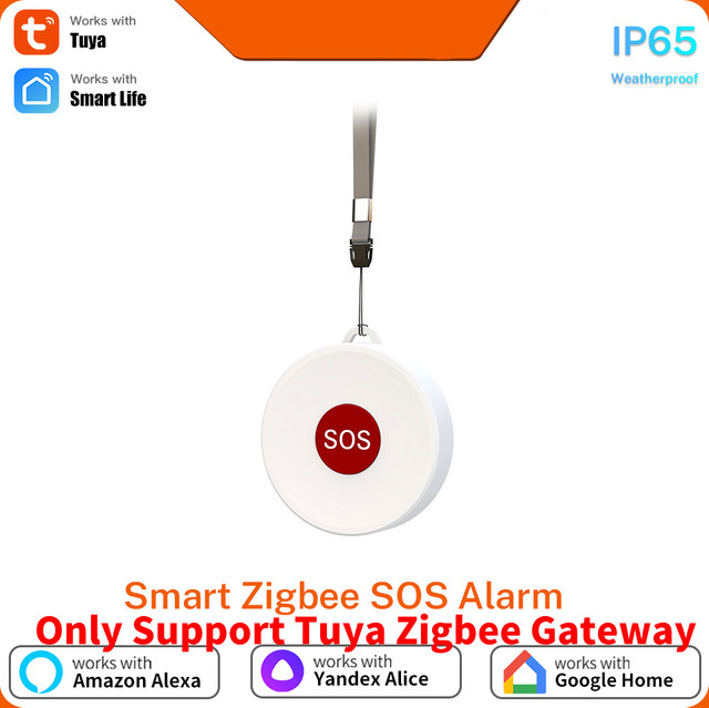 Tuya ZigBee Wireless SOS-Taste mit App-Fernbedienung in Weiß (erfordert Tuya Zigbee Gateway) - Bild 1