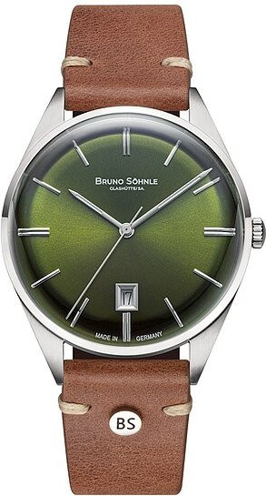 Bruno Söhnle Chronograph, Edelstahl, Quarz, Grün, Leder, Herren - Bild 1
