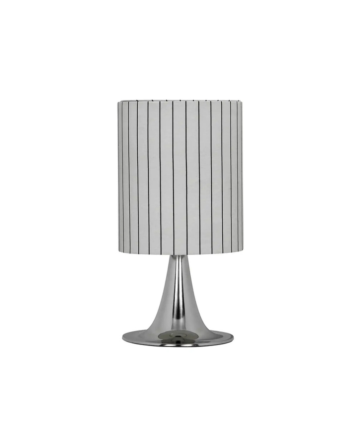 House Doctor Tischlampe Tulip in Silber aus Aluminium mit Baumwollschirm - Bild 1