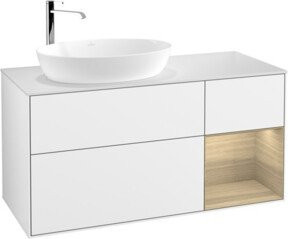 V&B Waschtischunterschrank Finion in Weiß, B/T/H: 120 x 50,1 x 50,1 cm - Bild 1