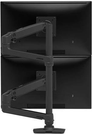 Ergotron LX Dual Monitor Arm Monitorhalterung Schwarz für 2 Bildschirme bis 40 Zoll VESA 100x100 - Bild 2