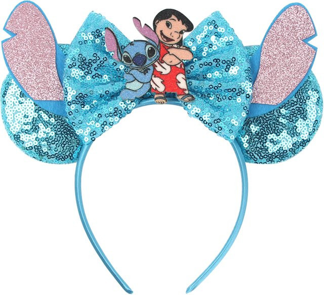 Disney Stirnband, Lilo Stitch Mickey Mouse, Pailletten, Kinder - Bild 1