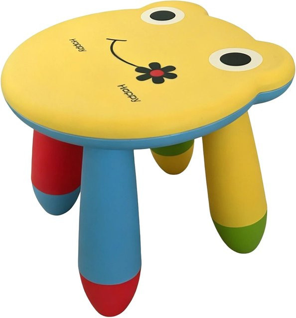 Relaxdays Kindersitzhocker Frosch aus Polypropylen, Bunt, B/T/H: 32,0 x 26,0 x 28,0 cm - Bild 1