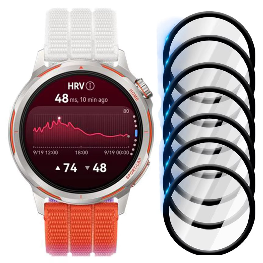 Jansin Displayschutzfolie für Huawei Watch GT Runner 2, transparent, 3D-gebogene Kante mit vollständiger Abdeckung, kratzfest und explosionsgeschützt - Bild 3