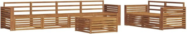 vidaXL Outdoor-Sofagarnitur 7-teilig aus Akazienholz in Braun - Bild 1