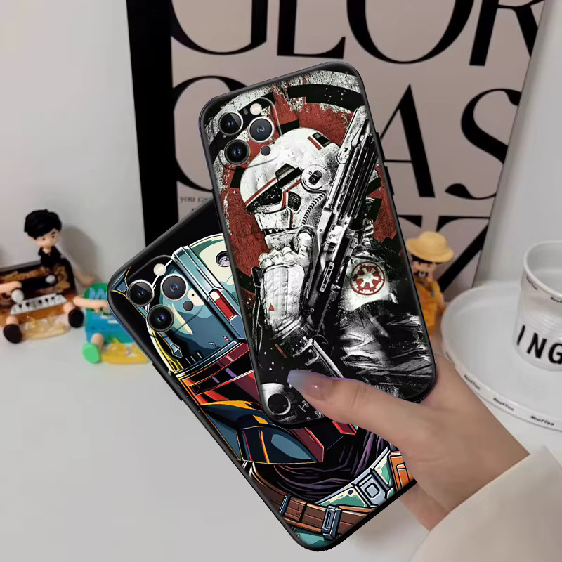 HEROCROSS Star Wars Mandalorian Handyhülle für iPhone 16 15 14 13 12 Pro Max Plus Mini, Multicolor - Bild 6