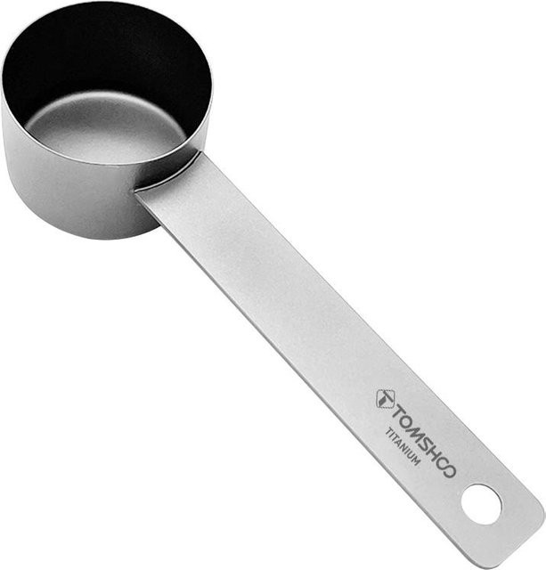 TOMSHOO Kaffeelöffel aus Metall in Schwarz mit 8g Fassungsvermögen, Länge: 11,8 cm - Bild 1