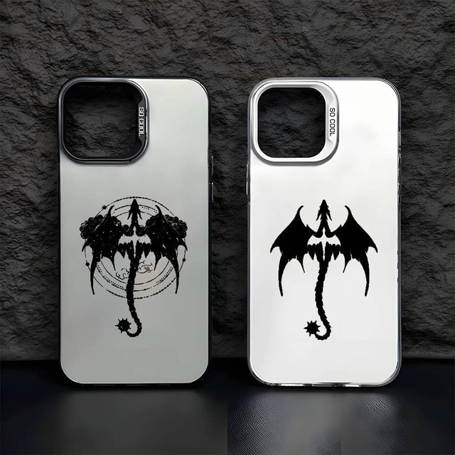 Dragon F-Fourth W-Wing Handyhülle für iPhone 17 16 15 14 13 12 11 Pro Max Air in Multicolor mit mattem Laser Metallic Aurora Design - Bild 1