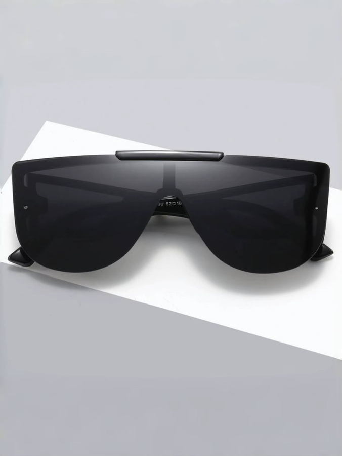 Sharif Sportsonnenbrille, quadratisch, Vollrand, Kunststoff, schwarz - Bild 1