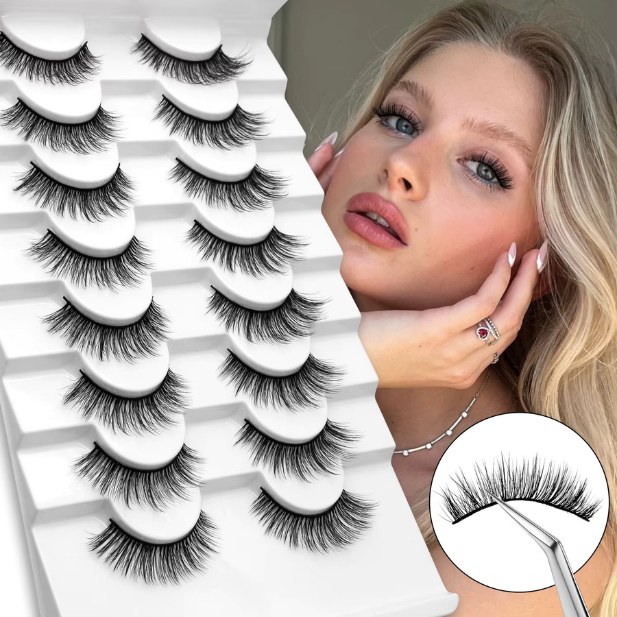 Veltrinay Falsche Wimpern, Black, Natürlich, Unisex - Bild 2