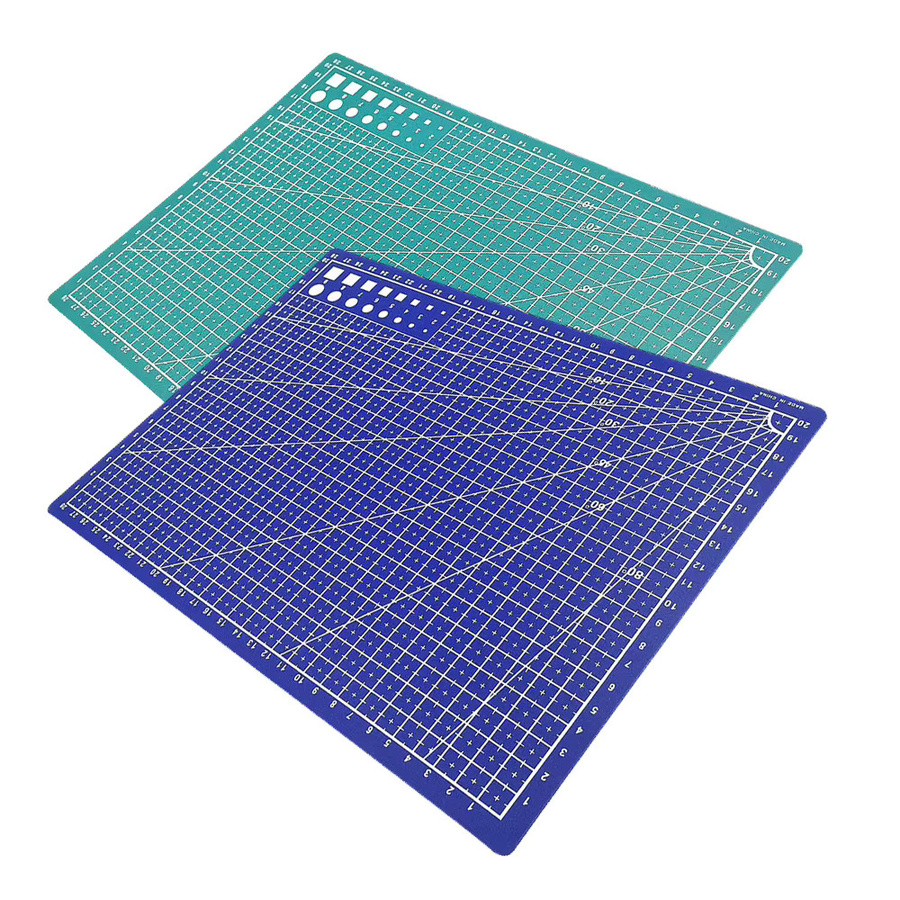 Professionelle Schneidematte in Blau mit einseitigen Gitterlinien für Nähen, Quilten und Lederhandwerk - Bild 2