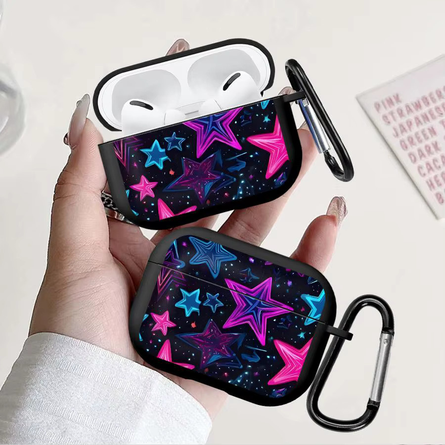 Schutzhülle mit bunten Sternen für Apple AirPods 4, 3, Pro, Pro 2 und Pro 3 in Multicolour - Bild 4