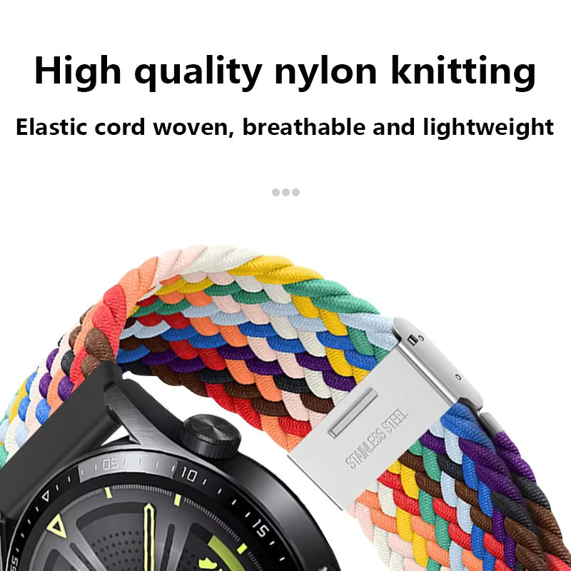 CAOWTAN Uhrenarmband Nylon, geflochten, elastisch, Bunt, Unisex - Bild 3