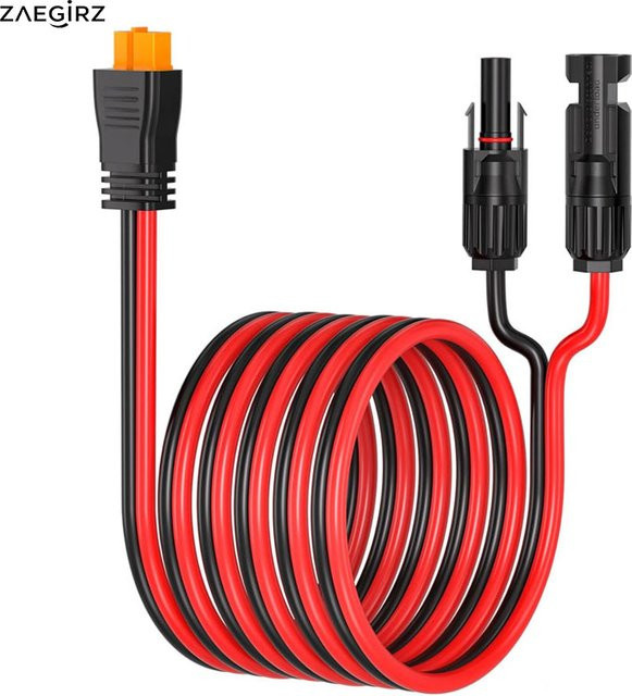 ZAEGIRZ Solarpanel-zu-XT60i-F-Kabel 2m für EcoFlow Delta 2, 2 Max, Pro, Pro 3, 3 Plus und River 2, 2 Pro, 2 Max, 3, 3 Plus Powerstations - Bild 1