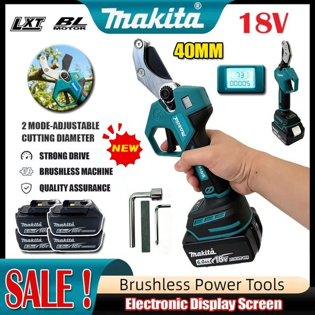 Makita Akku-Rohrschneider für PVC- und PPR-Kunststoffrohre mit 40mm maximalem Schnittdurchmesser, bürstenlos, Petrol, passend für 18V Akku - Bild 1