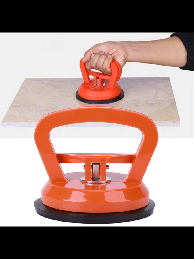 WALFRONT Glasheber mit starkem Vakuum-Saugnapf für 50kg, Glasheber-Abzieher aus Kunststoff in Orange - Bild 4
