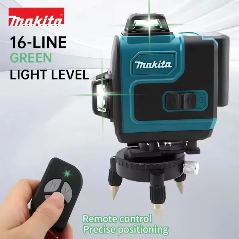 Makita 16-Linien Kreuzlinienlaser mit Grünlicht, wandmontierbares horizontales und vertikales Werkzeug - Bild 3