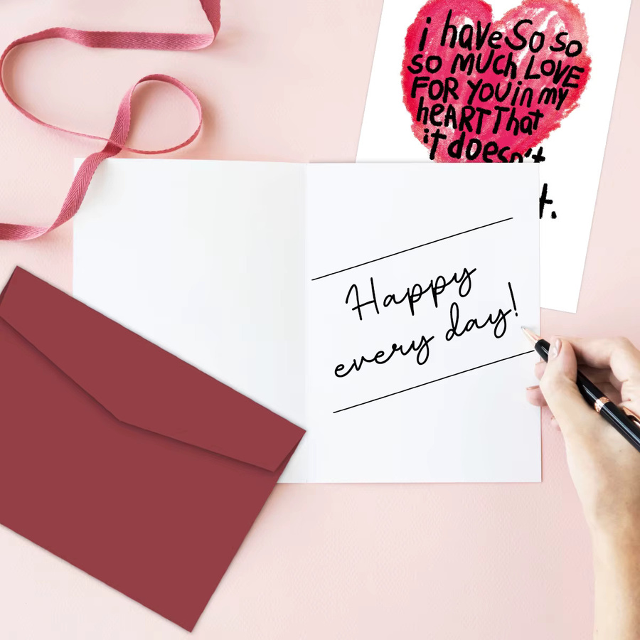 Romantische Valentinstagskarten für Paare in Weiß aus Papier - Bild 3