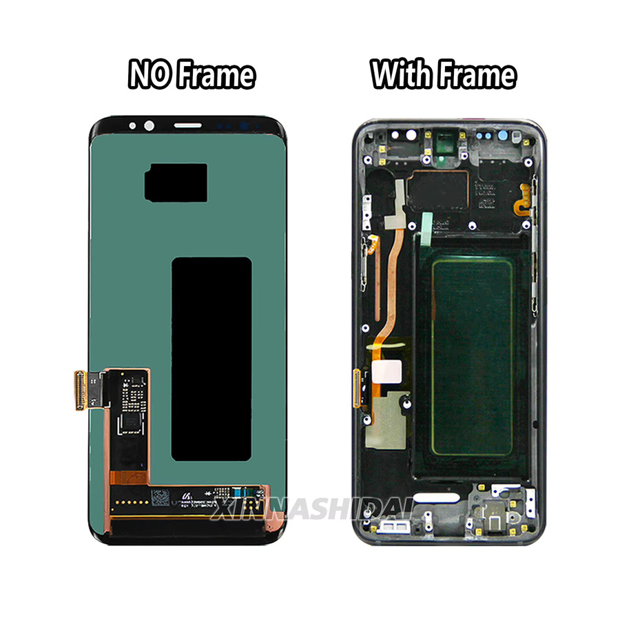 Samsung Galaxy S8 LCD Display mit OLED-Technologie und Touchscreen Montage in Schwarz mit Rahmen - Bild 2