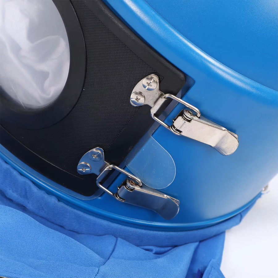 KKMOON Sandstrahlhelmhaube mit luftversorgtem Schutz Air Supply Sandstrahler in Blau - Bild 3