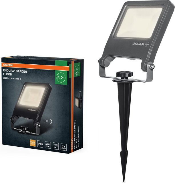 Osram ENDURA Garden LED-Gartenstrahler mit Erdspieß, 20W, 3000K Warmweiß, Dunkelgrau, IP65 - Bild 2
