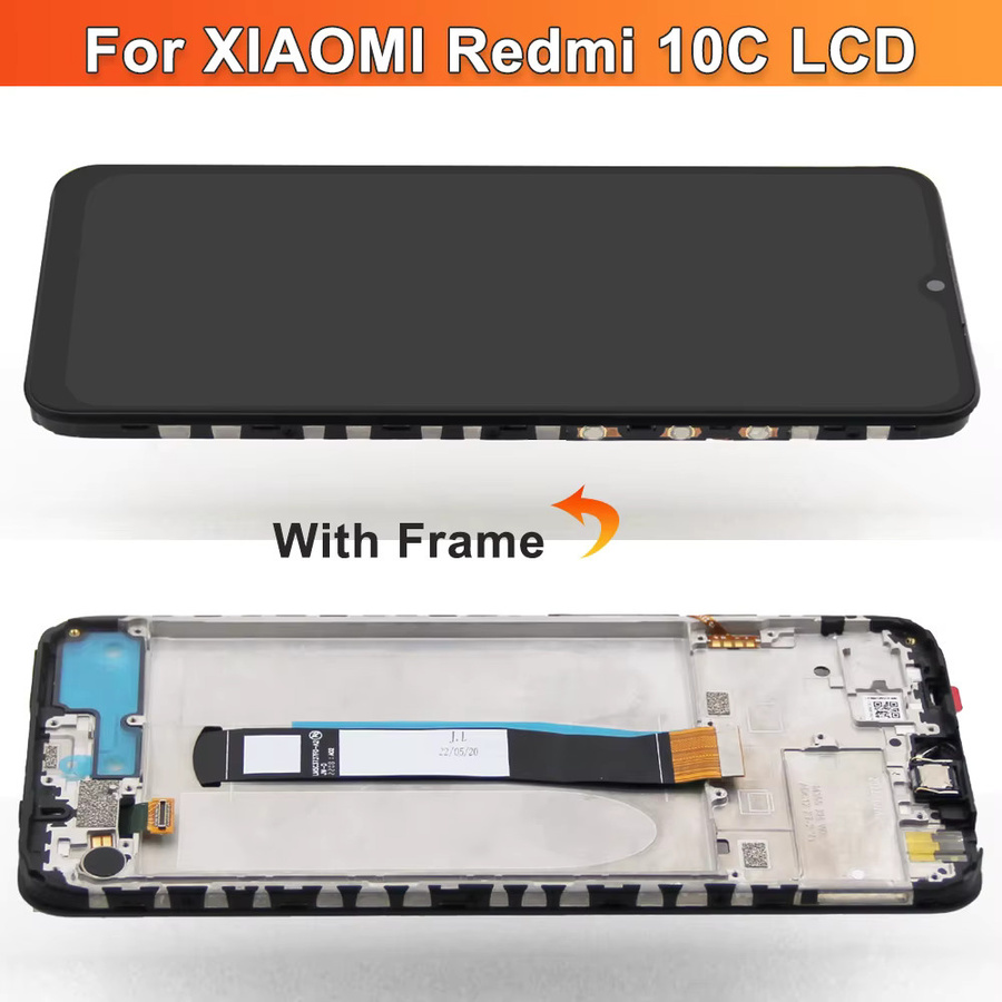 Xiaomi Redmi 10c LCD-Display Touchscreen Digitalisierer mit Rahmen in Schwarz, 6.71 Zoll - Bild 5