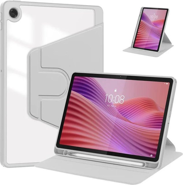 Lenovo Tab 10.1 Hülle mit 360 Grad drehbarem Ständer aus Acryl in Transparent - Bild 1