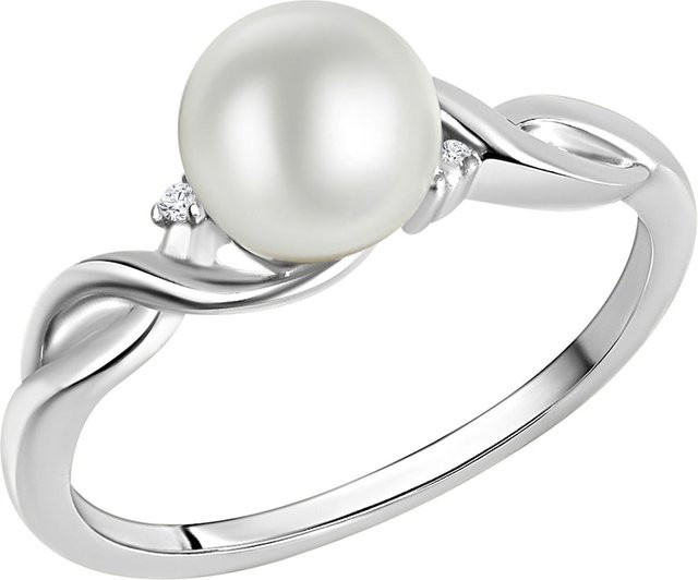 Zeeme Pearls Ring 925 Silber, Perle, Zirkonia, Damen - Bild 1