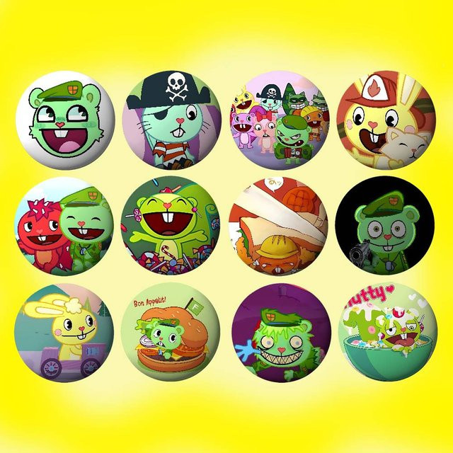 Anstecknadel Happy Tree Friends, Metall, Unisex - Bild 1