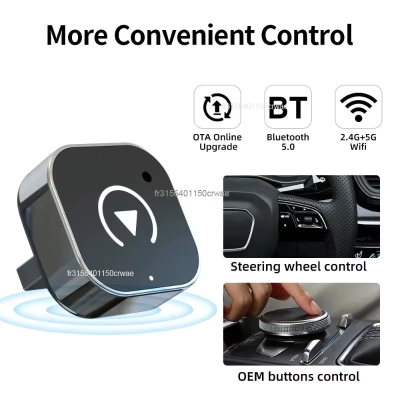 INSIS FEMME CarPlay Adapter für iPhone und Android, kabellose Plug & Play Verbindung, Schwarz/Silber - Bild 4