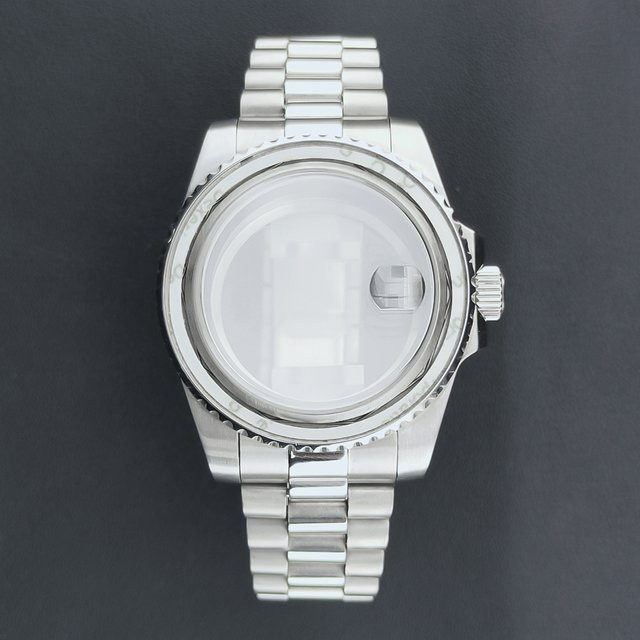 Manbushijie Uhrengehäuse Edelstahl, Silber, 40 mm - Bild 1