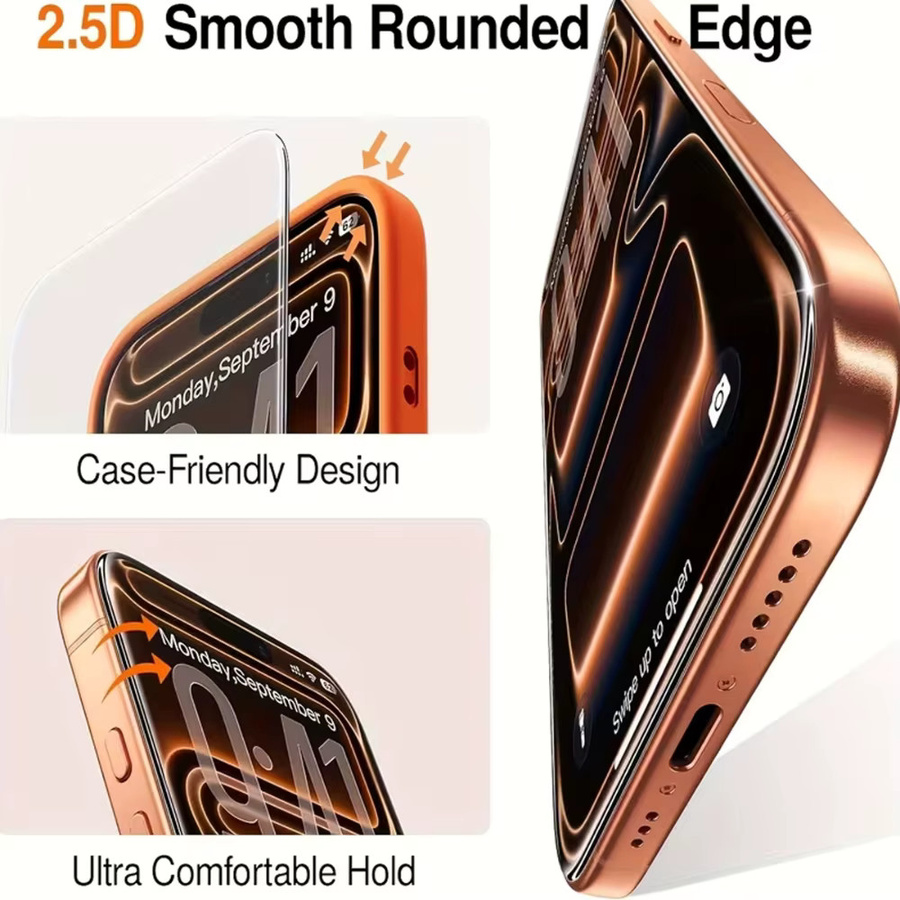 NNBILI 2 Stück HD-Schutzglas für iPhone 17, transparent, 9H Härte und kratzfest - Bild 2