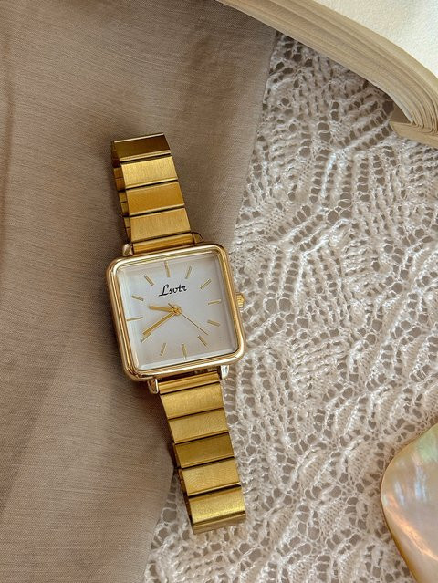 LSVTR Armbanduhr Edelstahl, Silber, Quarz, Eckig, Damen - Bild 1