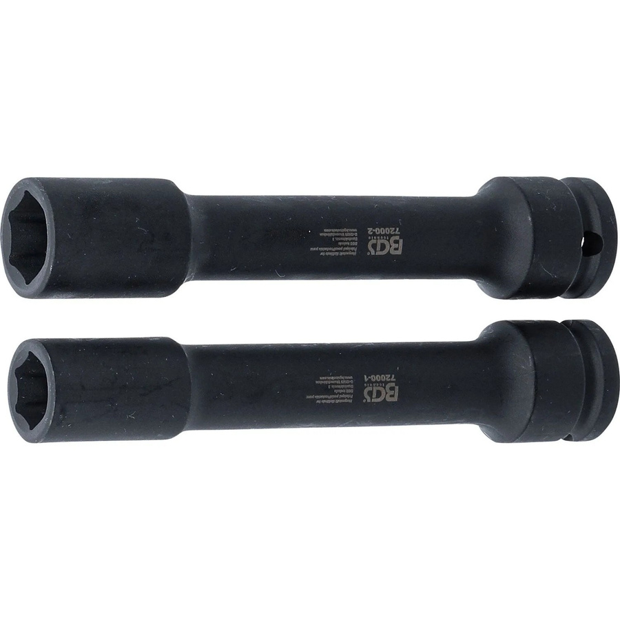BGS Spezial Steckschlüssel-Einsatz-Satz 72000 für Ausgleichsgetriebeflansch-Muttern für Volvo, 1/2 Zoll, SW 15 - 18 mm, Schwarz - Bild 2